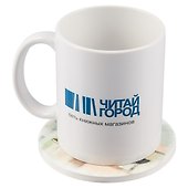 Подставка под кружку Енот на качелях (керамика) (11 см) (ПВХ бокс) - 2