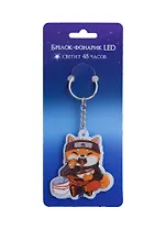 Брелок-фонарик LED Лисенок с лапшой рамен (ПВХ)