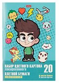 Набор цветного картона и бумаги «Влад А4» (Картон 10 цветов, 10 листов, А4; Бумага - 10 цветов, 10 листов, А4), Hatber - 0