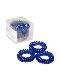 Резинка-браслет для волос Hair Bobbles темно-синяя (3 шт.)  (000328)