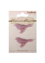 Объемные фигурки Птички сиреневые (SCB24121310) (2шт.) (упаковка)