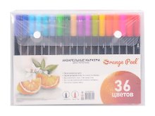 Маркеры акварельные 36цв двухсторонние, кисть и линер, Orange Peel