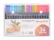 Маркеры акварельные 36цв двухсторонние, кисть и линер, Orange Peel