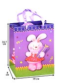 Пакет А5 24*18*8 "Розовый зайка" дет., бум.мат.ламинат - 1