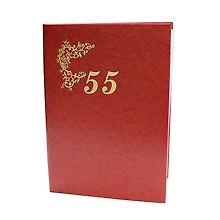 Папка адресная «55 лет», А5, красная, OfficeSpace