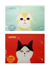 Папка на молнии B5 «Cat family», в ассортименте