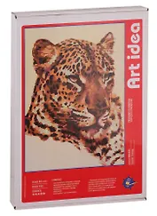 Картина по номерам, Леопард (холст на картоне, 21х29,7 см.) (коробка) ФР-00001157