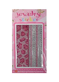 Набор д/творчества Стразы литые для телефона на картонке Jewelry sticker (1461-1/18) (розовый след)
