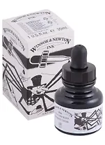 Тушь художественная Winsor&Newton, флакон с пипеткой, 30 мл, черная