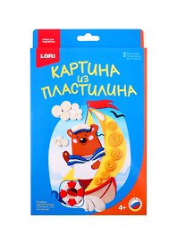 Набор для творчества LORI Картина из пластилина Мишка моряк Пз/Пл-011