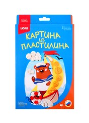 Набор для творчества LORI Картина из пластилина Мишка моряк Пз/Пл-011