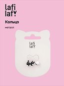 Кольцо «Котик с клубком», белый, металл, Lafilaf - 0
