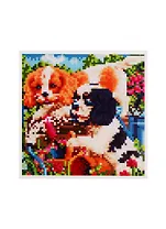 Набор для творчества, Рыжий Кот, Алмазная мозаика Щенки Кокер-Спаниеля, 20х20 c подр., с полн. заполн. (класс.),26цв. AC20062