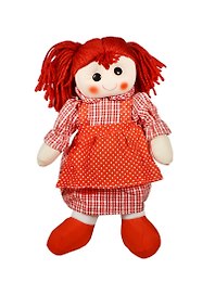 Мягкая игрушка Кукла (платье мелк. кл. передник в горох) (327426) (33см) (упаковка)