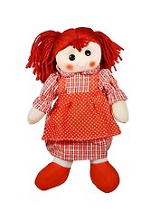 Мягкая игрушка Кукла (платье мелк. кл. передник в горох) (327426) (33см) (упаковка)