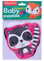 Мягкие магнитные Baby puzzle Fisher-Price "Лис и енот" 2 картинки 7 эл.