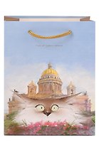 Пакет А6 12*16*6 СПб "Чувиляева. Пушистый Петербург" (бум.мат.ламинат)