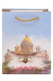 Пакет А6 12*16*6 СПб "Чувиляева. Пушистый Петербург" (бум.мат.ламинат)