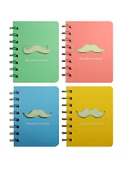 Блокнот А7 96л "Усы", спираль, вн.бл.лин.кремовый, ассорти
