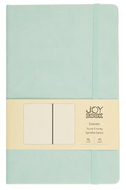 Книга для записей А5 96л тчк. "Joy Book. Сахарный лед" иск.кожа, тонир.блок, скругл.углы, ляссе, резинка, карман на задн.форзаце
