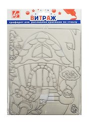 Трафарет д/рис. красками по стеклу Енотик (22С 1407-08) (шаблон для витраж. картины/165х205мм) (упаковка)