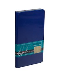 Еженедельник недат. А6 80л "MEGAPOLIS VELVET" синий, иск.кожа, тонир.блок, золотой обрез, ляссе, Bruno Visconti