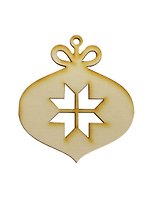 Фигурка-подвеска Новогодний шарик-36 (151900) (90х81х3мм) (игрушка из дерева) (упаковка)