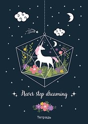 Тетрадь общая. Never stop dreaming! (А5, 48 л., мягкая обложка)