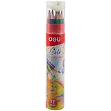 Карандаши цветные Deli, Color Run, 12 цветов с точилкой