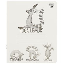 Тетрадь в клетку Hatber «Animals Yoga» в ассортименте, 24 листа