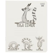 Тетрадь в клетку Hatber, Animals Yoga, 24 листа, в ассортименте
