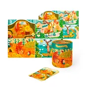 Игровой набор MON Как животные времена года встречали: пазл 50 эл. и карточки с заданиями