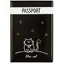Обложка для паспорта Кот и звезды Star Cat (глиттер)  (ПВХ бокс) (ОП2020-247)