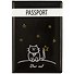Обложка для паспорта Кот и звезды Star Cat (глиттер)  (ПВХ бокс) (ОП2020-247) - 0