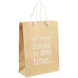 Пакет А5 "So many books..." бел.шрифт, крафт, нейтр.