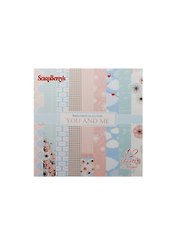 ХОББИ И ТЫ Набор бумаги для скрапбукинга 15*15 см 190 гр/м, Про Любовь, 12 листов