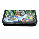 Пенал школьный 1отд. "Пушистые ДиДжеи" молния, лам.картон, КанцБург