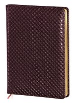 Ежедневник недат. А5 96л "Clutch" шоколадный, тв.переплет, поролон, двойное ляссе, золот.срез, перф.углы, In Folio