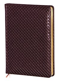 Ежедневник недат. А5 96л "Clutch" шоколадный, тв.переплет, поролон, двойное ляссе, золот.срез, перф.углы, In Folio