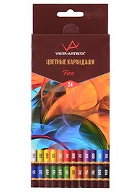 Карандаши цветные "VISTA-ARTISTA" 24цв  Fine, к/к, ВКФ