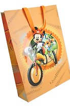 Пакет подарочный А4 22*31*9 "Спортивные увлечения Микки" с эффектами, GRAND GIFT