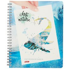 Тетрадь общая «Art nature», 80 листов в клетку, А5, в ассортименте - Hatber