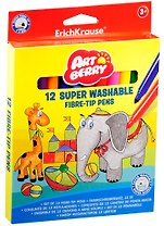 Фломастеры Art Berry, суперсмываемые 12 цветов