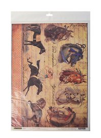 Рисовая бумага для декупажа Craft Premier Год Лошади (28,2х38,4см) (25 г/м)