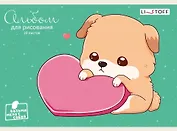 Альбом для рисования Listoff, "Щенок", А5, 20 листов, на скрепке