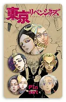 Набор значков Токийские мстители. Антагонисты (металл) (5 штук)