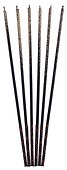 Набор свечей для торта Black Gold (черные с золотом) (6шт) (15см) (12-7color-candle_21) - 1