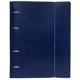 Тетрадь 120 листов, клетка, "Canvas" синяя, на кольцах, на резинке