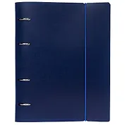 Тетрадь 120 листов, клетка, "Canvas" синяя, на кольцах, на резинке