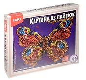 Набор для творчества LORI Картина из пайеток "Павлиний глаз" Ап-011